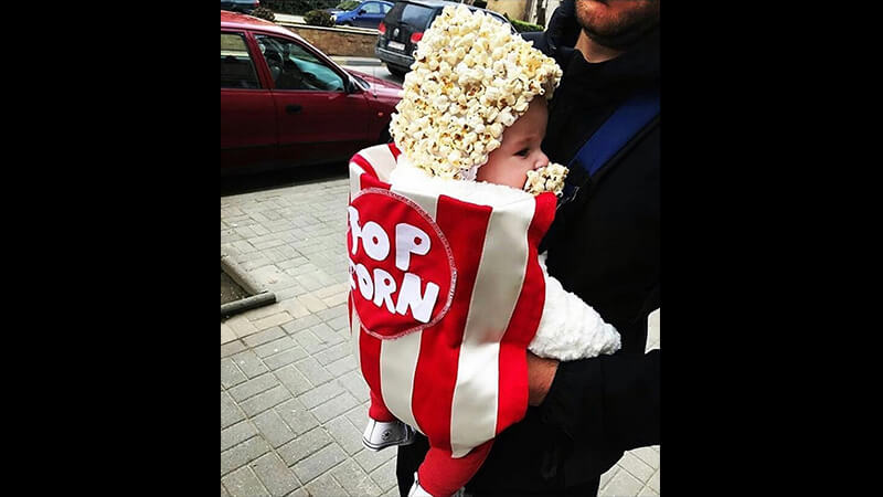 Foto Foto Bayi lucu - Kostum Popcorn