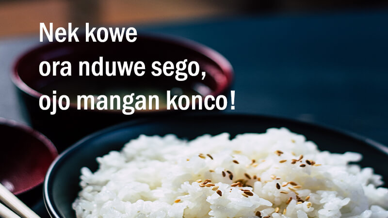  Kata kata lucu bahasa Jawa - Nasi