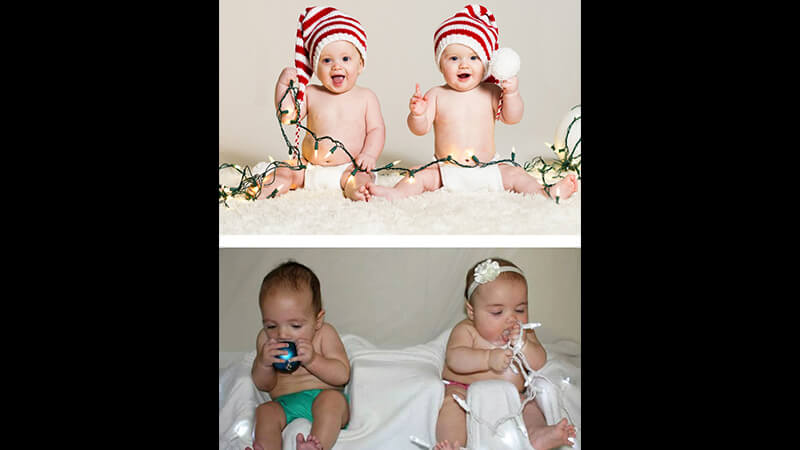 Foto anak lucu banget - Pemotretan dua bayi